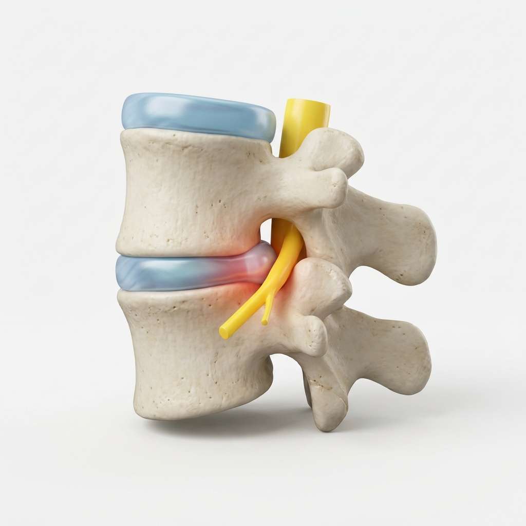 Sciatica treatment at McAlpine Chiropractic in Holland MI - disc compression on nerve root