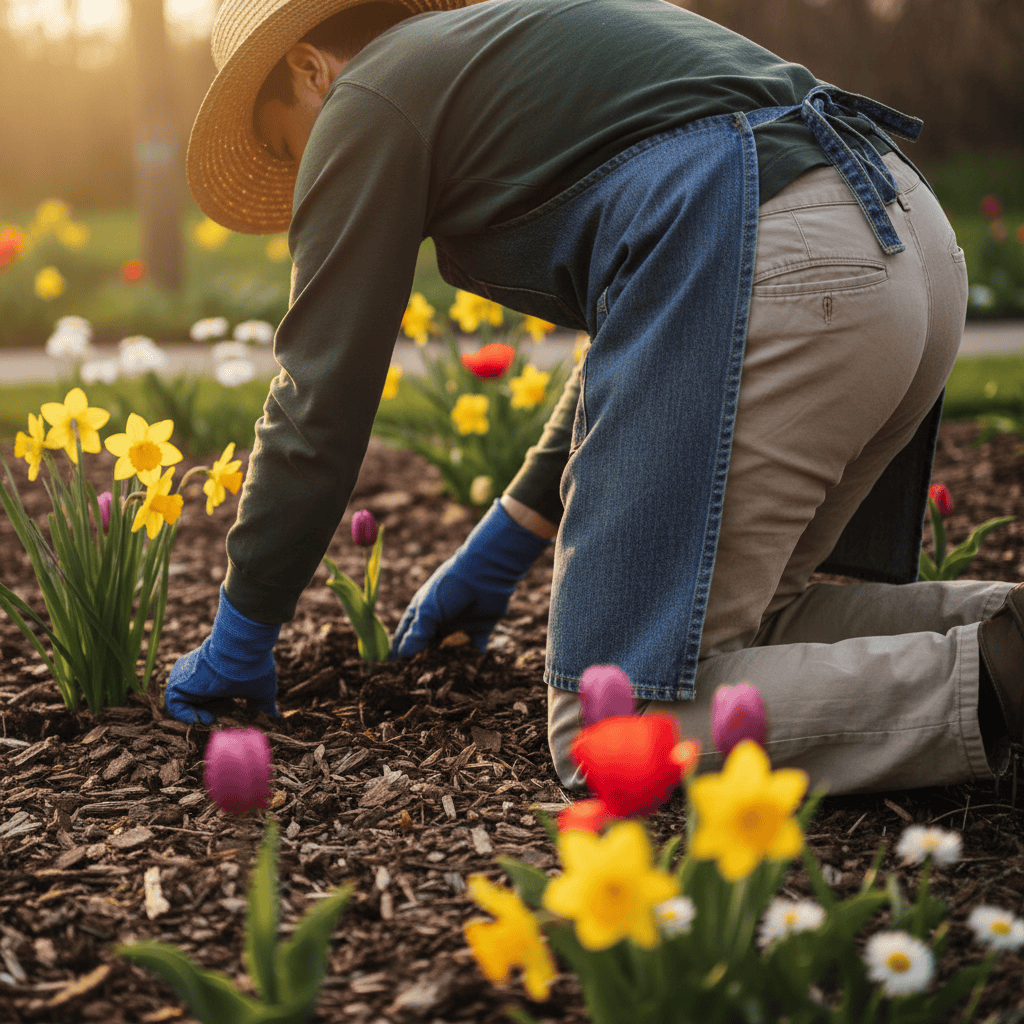 Spring yard work back pain prevention Holland MI