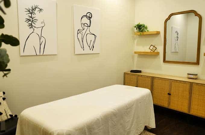 Massage therapy room at McAlpine Chiropractic Group, Holland MI