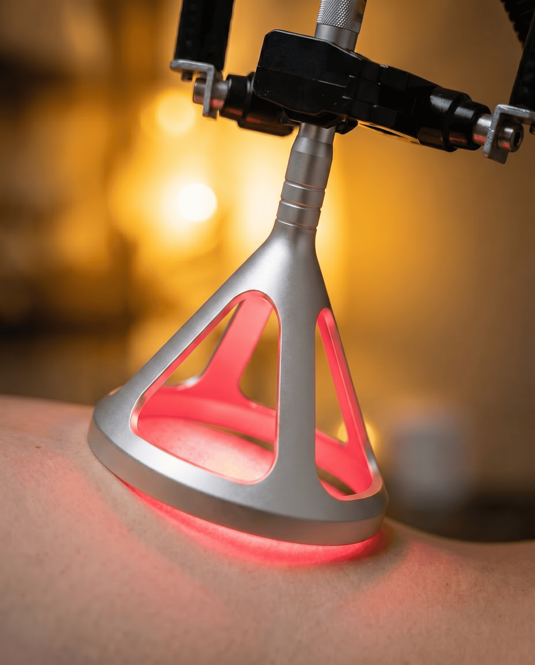 Class IV laser therapy treatment with MedRay Quad 27.7W laser at McAlpine Chiropractic in Holland MI