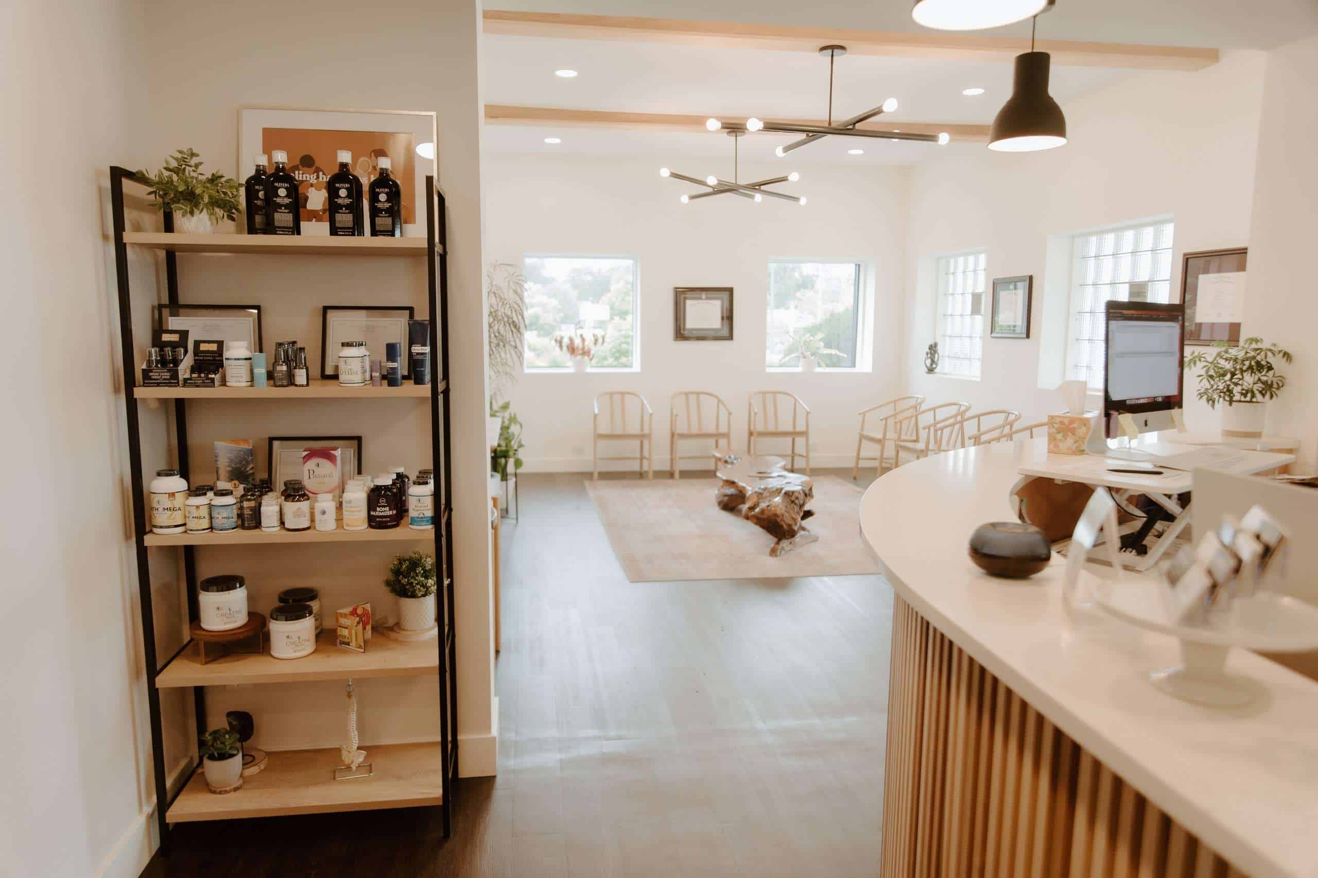 Front desk and reception at McAlpine Chiropractic Group in Holland, MI